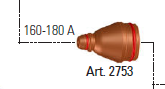Форсунка (сопло) 160-180А (уп. 4шт) CP 455G арт. 2753